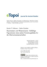 eTopoi Special Volume 5 Cover