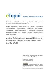 Cover Artikel Bebermeier, Beck et al. eTopoi SpV 6