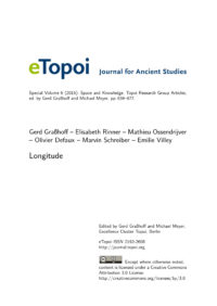 Cover Artikel Graßhoff et al. eTopoi SpV 6